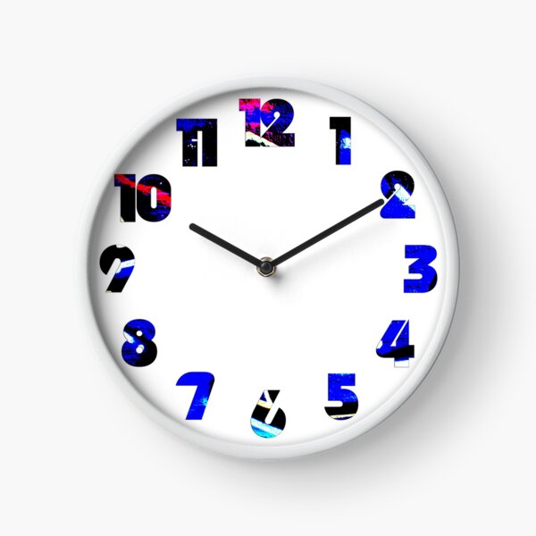Graffiti 13 Numbers Overlay Wall Clock Clock