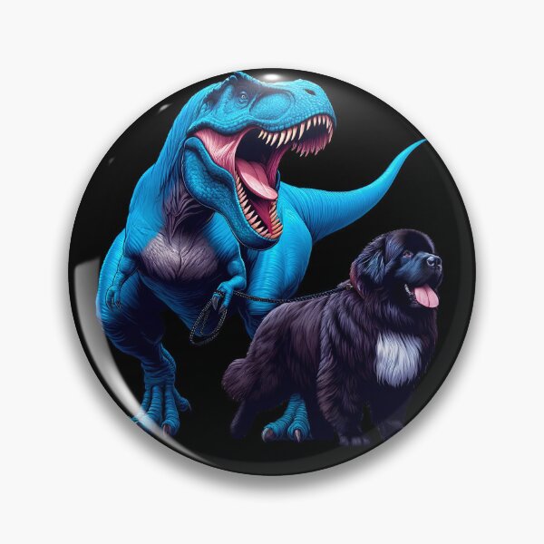Item preview, Funny Dinosaur Newfoundland Walking Dog Lover designed and sold by Kimberley King Art  King Art.