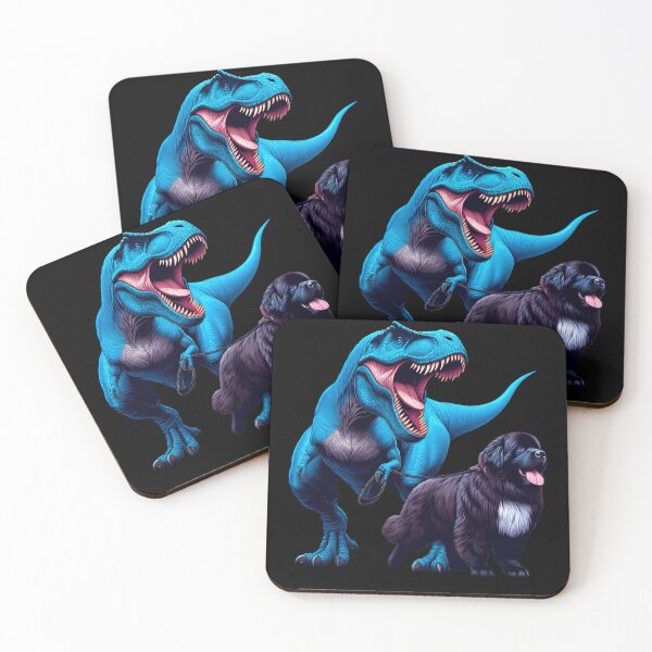 Item preview, Funny Dinosaur Newfoundland Walking Dog Lover designed and sold by Kimberley King Art  King Art.