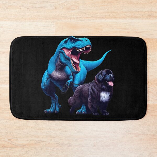 Item preview, Funny Dinosaur Newfoundland Walking Dog Lover designed and sold by Kimberley King Art  King Art.
