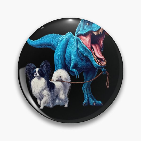 Item preview, Funny Dinosaur Papillon Walking Dog Lover designed and sold by Kimberley King Art  King Art.