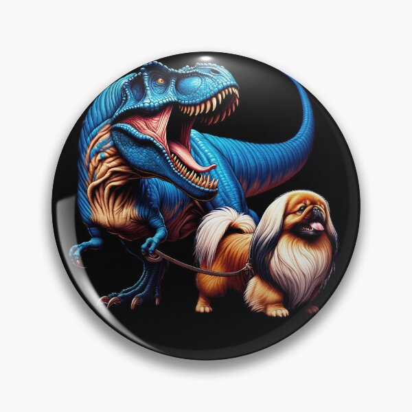 Item preview, Funny Dinosaur Pekingese Walking Dog Lover designed and sold by Kimberley King Art  King Art.