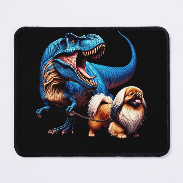 Item preview, Funny Dinosaur Pekingese Walking Dog Lover designed and sold by Kimberley King Art  King Art.