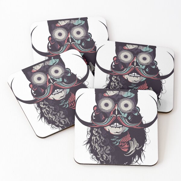 Item preview, hipster skull bearded skull mustache beard designed and sold by Achille3777.