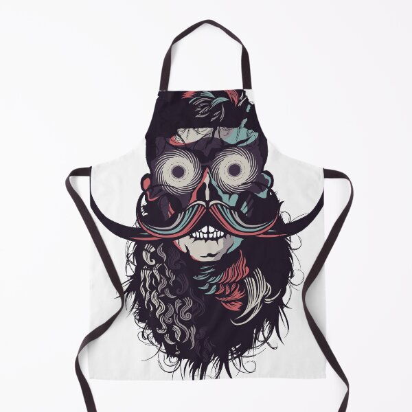 Item preview, hipster skull bearded skull mustache beard designed and sold by Achille3777.