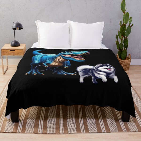 Item preview, Funny Dinosaur Pomsky Walking Dog Lover designed and sold by Kimberley King Art  King Art.
