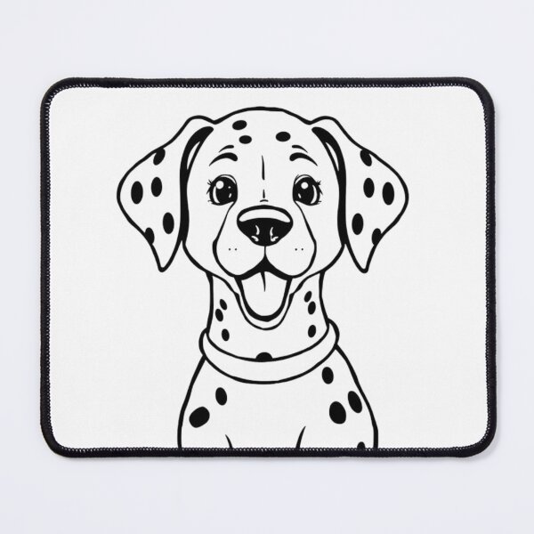 Item preview, A cheerful Dalmatian with spots running happily with a fire truck in the background. designed and sold by AlwaysHome.