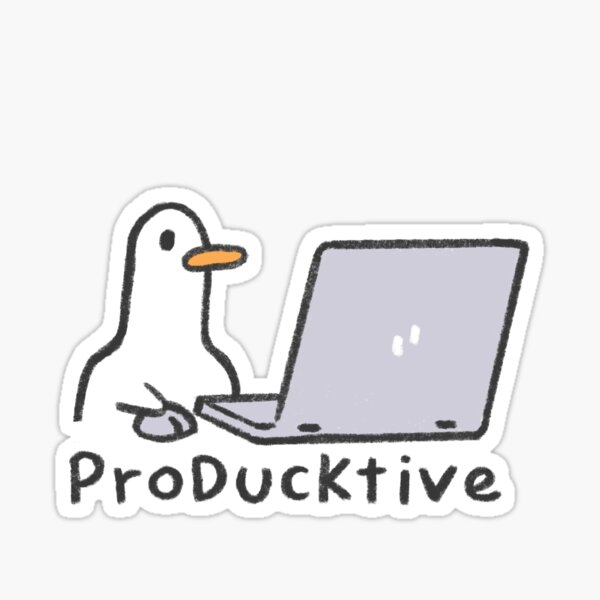 Artikel-Vorschau von ProDucktive – Produktive Ente, designt und verkauft von LFStickers.
