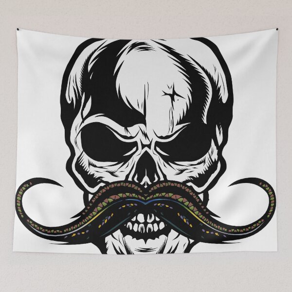 Item preview, mustache skull skull hipster fancy mustached designed and sold by Achille3777.