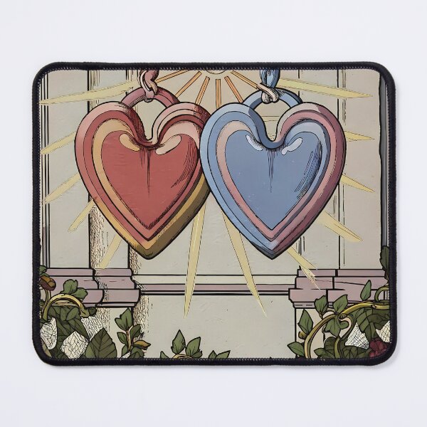 Item preview, Red Blue Love Art Heart Colors Romantic Neon designed and sold by ART ATTACK ZONE.