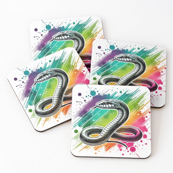 Item preview, A snake with a colorful background. designed and sold by Marcoshop10.