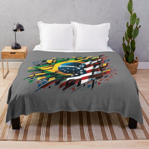 Item preview, BRAZIL USA Flag designed and sold by maistendencias.