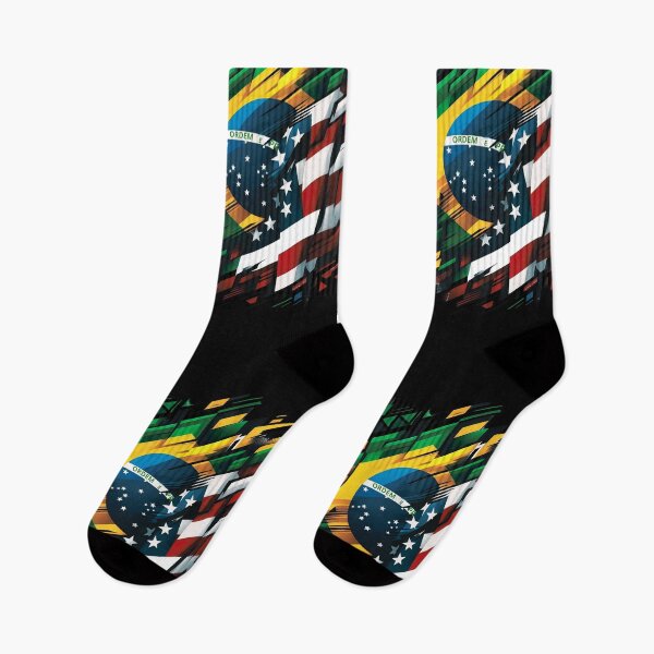 Item preview, BRAZIL USA Flag designed and sold by maistendencias.