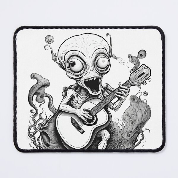 Item preview, Alien playing guitar designed and sold by xSoLx.