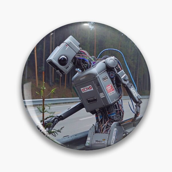 Item preview, Robot Planting a Tree designed and sold by M-Y-A-R-T-.