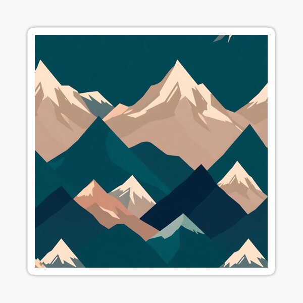 Item preview, pattern of mountain designed and sold by FestivityFinds.