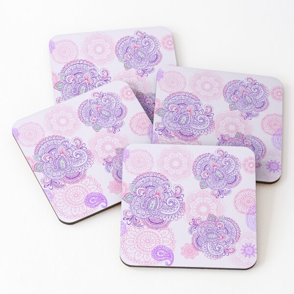 Item preview, Purple paisley floral pattern designed and sold by FerretSteph.