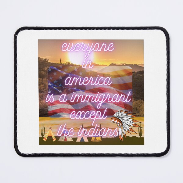 Item preview, Immigrant’s America - Neon Sunset | 'everyone in america is a immigrant except the Indians designed and sold by Adam Krzysztof Wiatr.