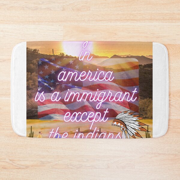 Item preview, Immigrant’s America - Neon Sunset | 'everyone in america is a immigrant except the Indians designed and sold by Adam Krzysztof Wiatr.