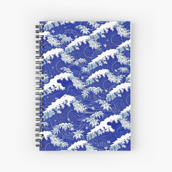 Item preview, Traditional Japanese wave art in indigo and white designed and sold by FestivityFinds.