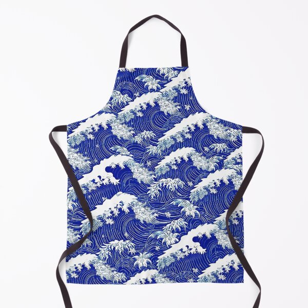 Item preview, Traditional Japanese wave art in indigo and white designed and sold by FestivityFinds.