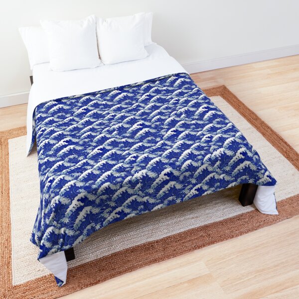 Artikel-Vorschau von Traditionelle japanische Wellenkunst in Indigo und Weiß, designt und verkauft von FestivityFinds.