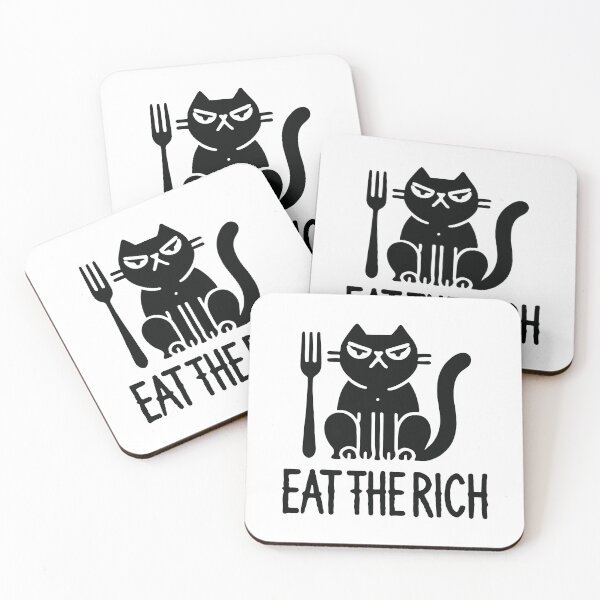 Item preview,  the rich - funny cat against corporate greed and billionaires designed and sold by claudiasartwork.