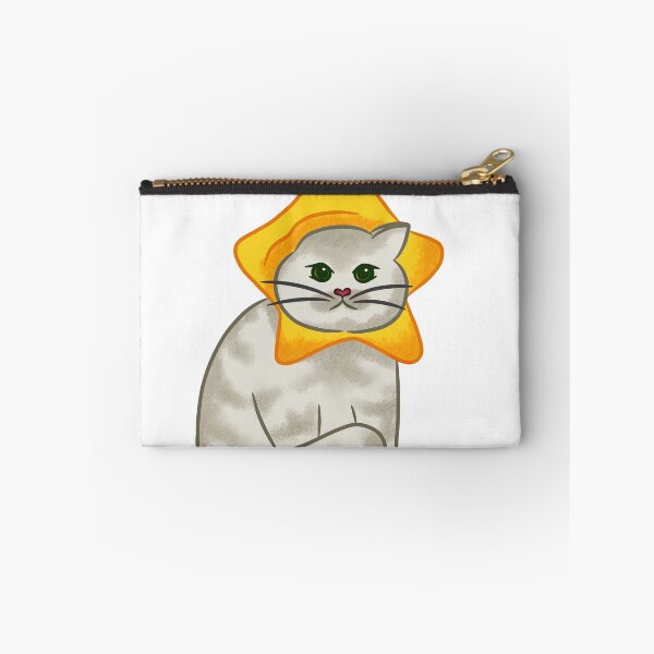 Item preview, Star kitty funny cat in hat fluffy sticker  designed and sold by RozhmarisArt.
