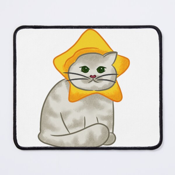 Item preview, Star kitty funny cat in hat fluffy sticker designed and sold by RozhmarisArt.