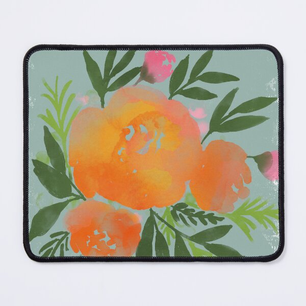 Item preview, Orange Bloom – Hand-Painted Gouache Floral Art designed and sold by ragtrain.