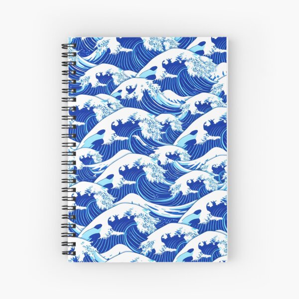 Item preview, Traditional Japanese Wave Motifs in Indigo and White designed and sold by FestivityFinds.