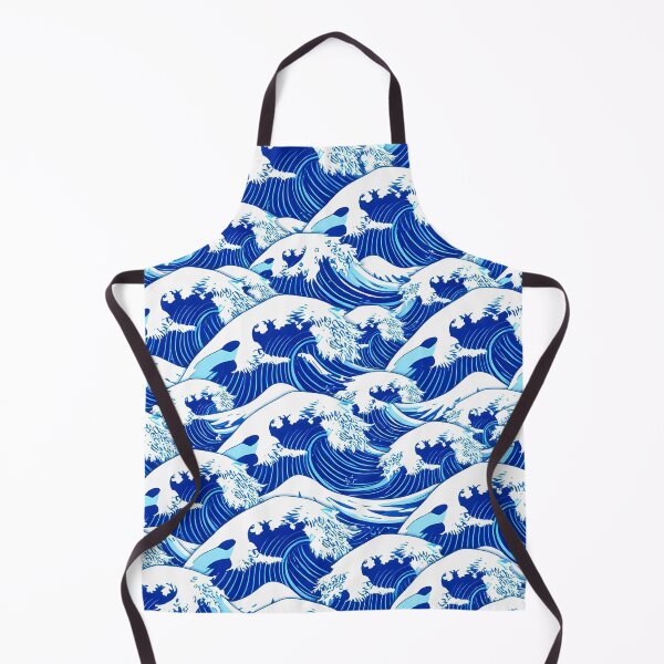 Item preview, Traditional Japanese Wave Motifs in Indigo and White designed and sold by FestivityFinds.