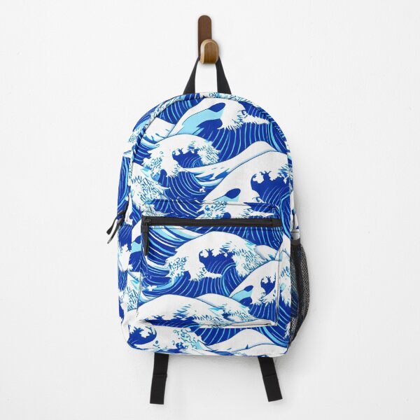 Item preview, Traditional Japanese Wave Motifs in Indigo and White designed and sold by FestivityFinds.