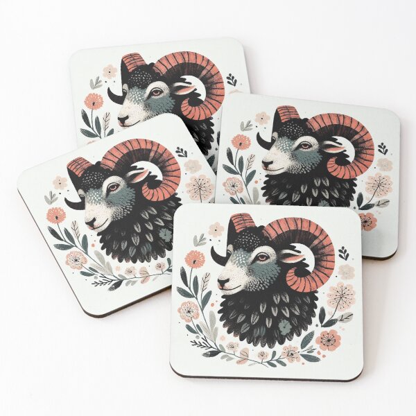 Item preview, Floral Ram Portrait designed and sold by zzz888.