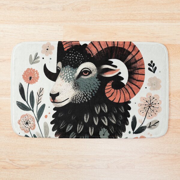 Item preview, Floral Ram Portrait designed and sold by zzz888.