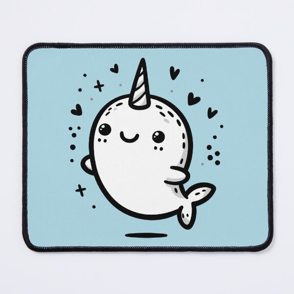 Item preview, Magical Narwhal - Kawaii Sea Unicorn Art designed and sold by happyartworks.