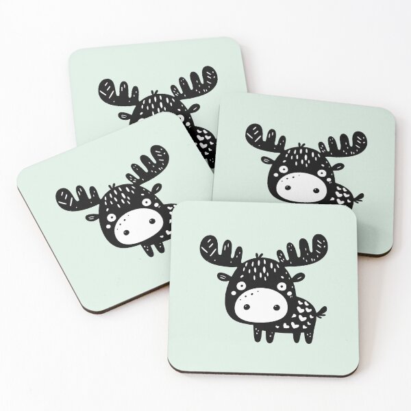 Item preview, Lovable Moose - Nordic Woodland Art designed and sold by happyartworks.