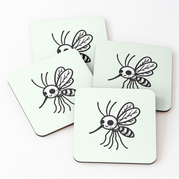 Item preview, Charming Hand-Drawn Mosquito Illustration | Minimalist Black and White Cute Art designed and sold by happyartworks.
