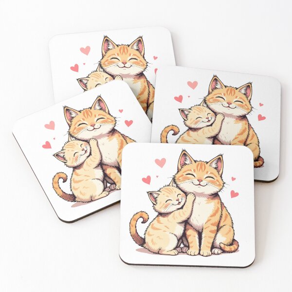 Item preview, Feline Family: A Heartwarming Moment of Love designed and sold by FortuneWildCat.