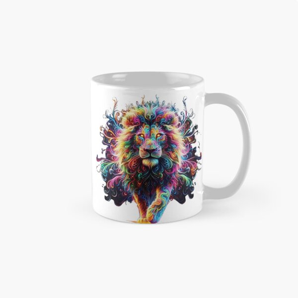 Item preview, Majestic Neon Lion – King of Vibrant Energy designed and sold by GloriousArtSKD.