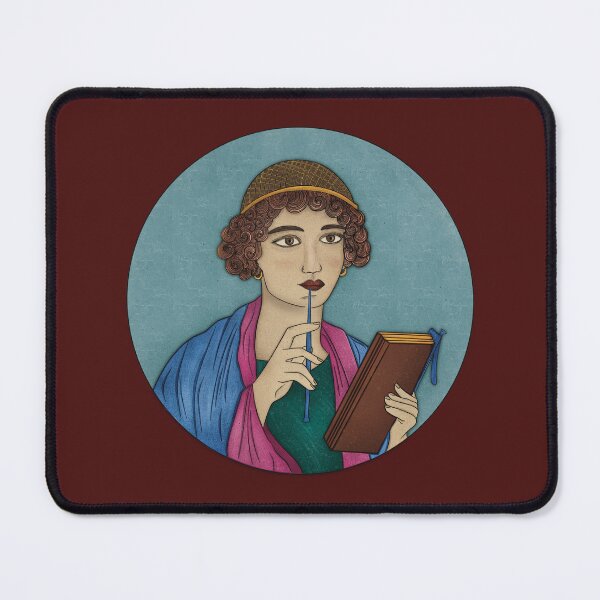 Item preview, Sappho of Pompeii - Famous Roman Fresco Illustration designed and sold by Ancient-Tales.