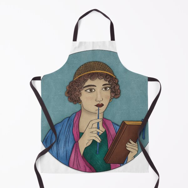 Item preview, Sappho of Pompeii - Famous Roman Fresco Illustration designed and sold by Ancient-Tales.