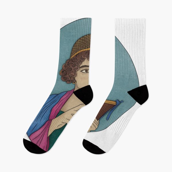 Item preview, Sappho of Pompeii - Famous Roman Fresco Illustration designed and sold by Ancient-Tales.