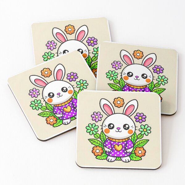 Item preview, Rabbit Characters Vibrant Colors Design Art Cute designed and sold by ART ATTACK ZONE.