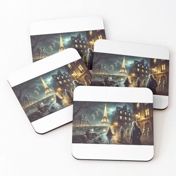 Item preview, Romantic Yet Dark Paris Night | Horror Urban Landscape designed and sold by Adam Krzysztof Wiatr.