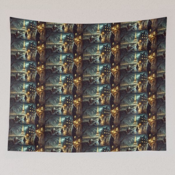 Item preview, Romantic Yet Dark Paris Night | Horror Urban Landscape designed and sold by Adam Krzysztof Wiatr.
