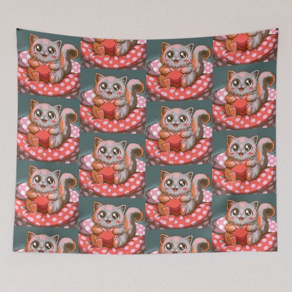 Item preview, Kitty Animal Characters Vibrant Colors Design Art Cute designed and sold by ART ATTACK ZONE.