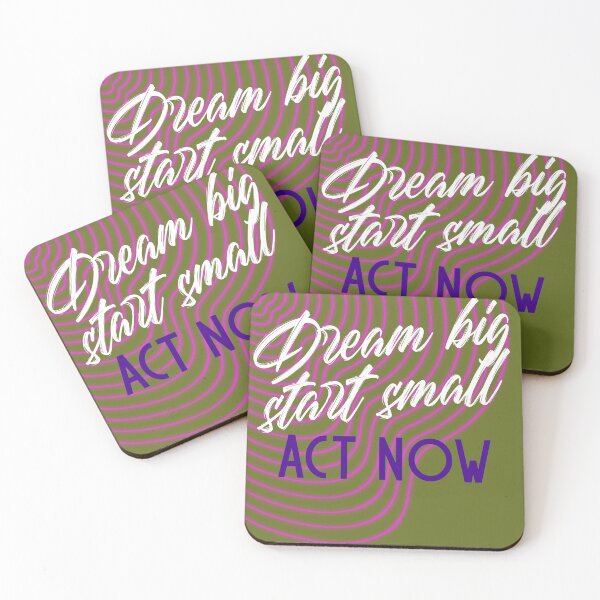 Item preview, "Dream Big Start Small Act Now - Motivational Neon Design for Print-On-Demand" designed and sold by ImagineRainbows.