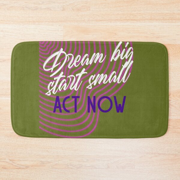 Item preview, "Dream Big Start Small Act Now - Motivational Neon Design for Print-On-Demand" designed and sold by ImagineRainbows.