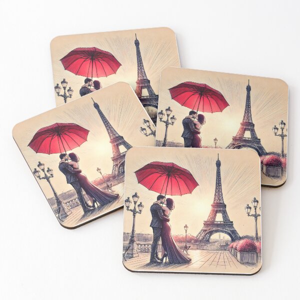 Item preview, Romantic Embrace Under Parisian Skies designed and sold by inkNext.